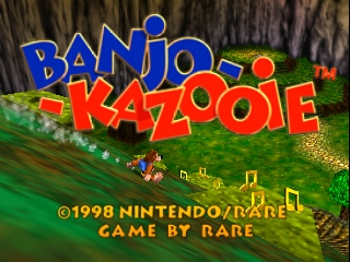 Banjo Kazooie title screen for Nintendo 64